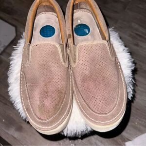 SPERRY Top-sider Largo Perforated Suede Slip on Boat Shoe Men sz 8 women sz 10